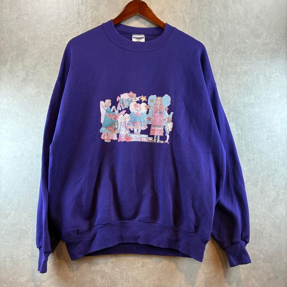Jerzees Men's Purple and Navy Sweatshirt